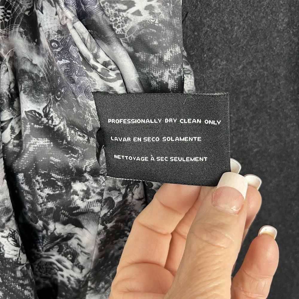 Guess Black Hooded Peacoat Winter Jacket - Picture 9 of 10